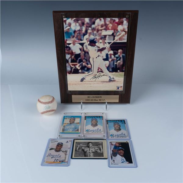 8pc Bo Jackson Collectible Grouping with Autograph