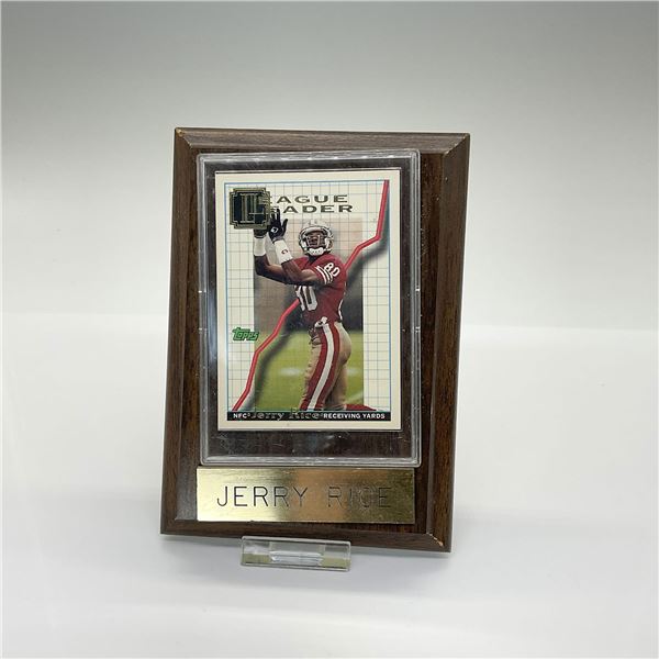 Topps Jerry Rice HOF 1984 League Leader Card with Display
