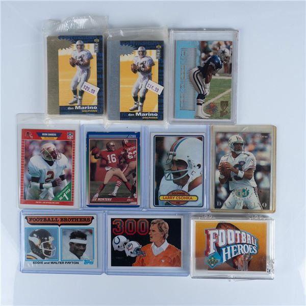10pc Football Card Collectible Grouping