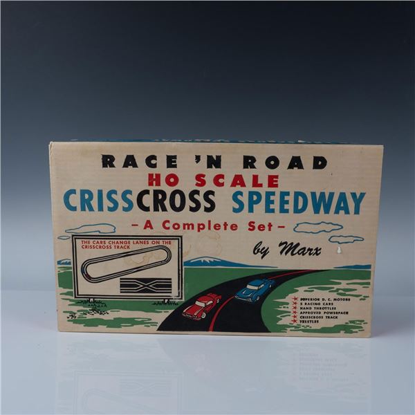 Vintage Marx HO Scale Criss Cross Speedway Toy Car Track