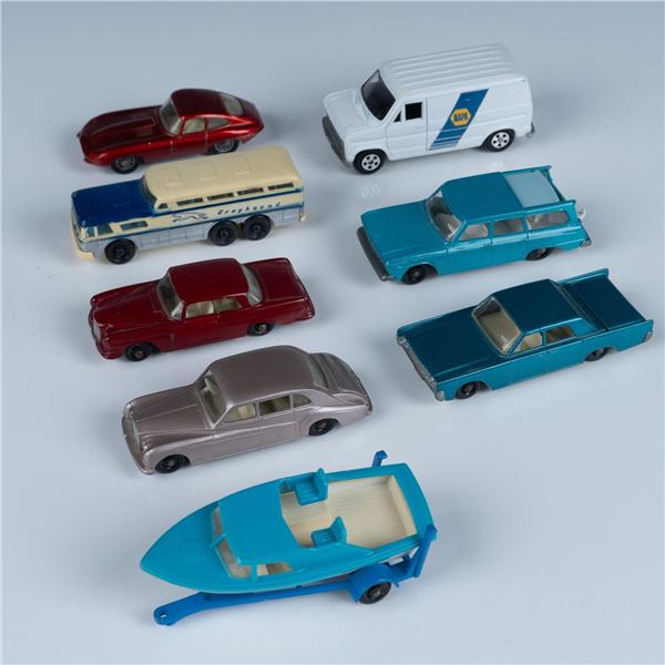 10pc Vintage Matchbox Lesney Die Cast Toy Cars + Dog