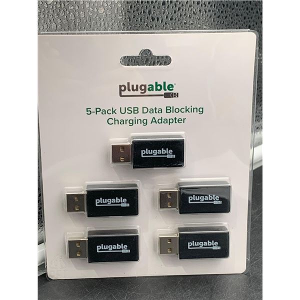 Plugable 5pk USB Data Blocking Charging Adapter