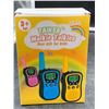 Image 1 : Walkie Talkies 3pk for Kids- 3mile range, 99 phone codes, LCD display, flashlight, battery operated,