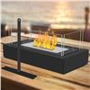 Image 1 : Tabletop Fire Pit Indoor,YTHFGRT Upgraded Table Top Firepit with Four Sided Glass,Portable Ethanol F