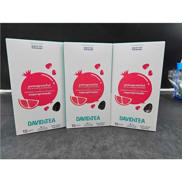 David's Tea Pomegrateful White Tea Tea Bags (3 x 15)