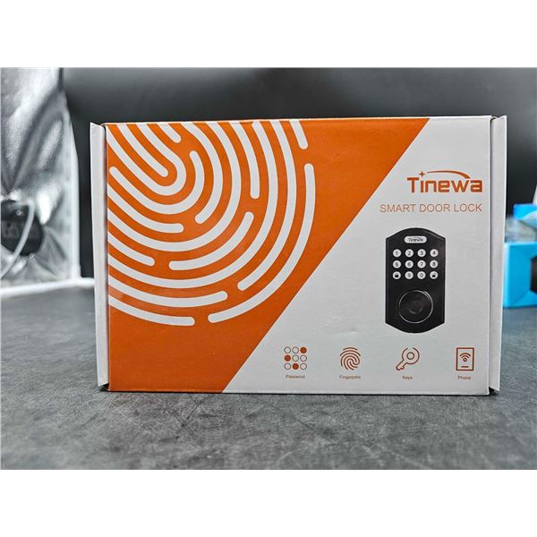 Tinewa Smart Door Lock, Keyless Entry Door Lock, Matte Black