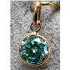 Image 1 : 10K Yellow Gold Moissanite 0.85Ct Pendant, Suggested Retail Value $400