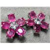 Image 3 : Silver Ruby 4Ct Earrings, Suggested Retail Value $240
