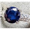 Image 2 : Silver Sapphire 1Ct And Cz 0.24Ct Ring, Suggested Retail Value $240