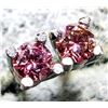 Image 1 : 14K White Gold Lab Pink Diamond 0.05Ct Earrings, Made in Canada, Suggested Retail Value $400