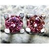 Image 2 : 14K White Gold Lab Pink Diamond 0.05Ct Earrings, Made in Canada, Suggested Retail Value $400
