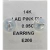 Image 4 : 14K White Gold Lab Pink Diamond 0.05Ct Earrings, Made in Canada, Suggested Retail Value $400