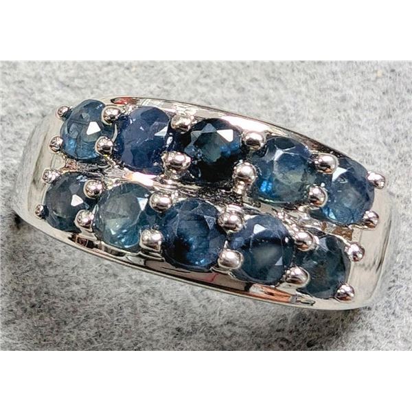 Silver Blue Sapphire Ring, Suggested Retail Value $240