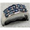 Image 3 : Silver Blue Sapphire Ring, Suggested Retail Value $240