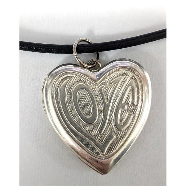 Silver Locket Heart 4.6G Necklace, Suggested Retail Value $60