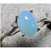 Image 1 : Silver Chalcedony And Natural Dia 0.02Ct Ring, Suggested Retail Value $200