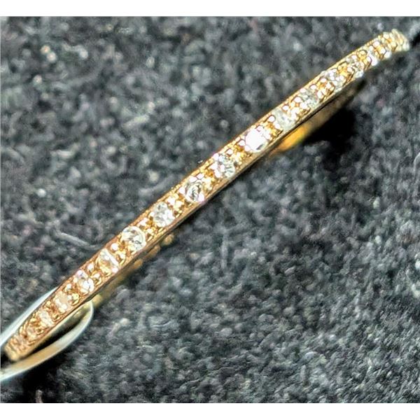 14K Yellow Gold 1.8G Natural Diamomd 0.35Ct Ring (~Size 7)(Ring is resizable for $40), Made in Canad