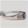 Image 2 : Silver Amethyst(0.55ct) Ring (~Size 7)(Ring is resizable for $40) (~length 0 inches), Suggested Reta