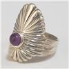 Image 3 : Silver Amethyst Ring (~Size 6.5)(Ring is resizable for $40) (~length 0 inches) (~weight 8.38g), Sugg