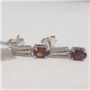 Image 1 : Silver Garnet(0.75ct) Earrings (~Size 0) (~length 0 inches), Suggested Retail Value $100