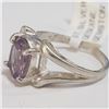 Image 3 : Silver Amethyst Ring (~Size 4)(Ring is resizable for $40) (~length 0 inches), Suggested Retail Value
