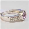 Image 2 : Silver Amethyst Ring (~Size 7)(Ring is resizable for $40) (~length 0 inches) (~weight 4.21g), Sugges