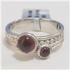 Image 1 : Silver Garnet(0.75ct) Ring (~Size 8)(Ring is resizable for $40) (~length 5 inches) (~weight 5.09g), 