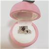 Image 4 : Silver Garnet(0.75ct) Ring (~Size 8)(Ring is resizable for $40) (~length 5 inches) (~weight 5.09g), 