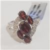 Image 1 : Silver Garnet(2.15ct) Ring (~Size 7)(Ring is resizable for $40) (~length 0 inches) (~weight 3.85g), 