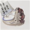 Image 2 : Silver Garnet(2.15ct) Ring (~Size 7)(Ring is resizable for $40) (~length 0 inches) (~weight 3.85g), 
