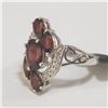Image 3 : Silver Garnet(2.15ct) Ring (~Size 7)(Ring is resizable for $40) (~length 0 inches) (~weight 3.85g), 