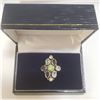 Image 4 : Silver Peridot Garnet Amethyst Ring (~Size 7)(Ring is resizable for $40) (~length 0 inches) (~weight