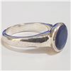 Image 2 : Silver Lapis Lazuli Ring (~Size 7.5)(Ring is resizable for $40) (~length 0 inches) (~weight 7.22g), 