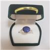 Image 4 : Silver Lapis Lazuli Ring (~Size 7.5)(Ring is resizable for $40) (~length 0 inches) (~weight 7.22g), 
