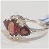 Image 3 : Silver Garnet(2.95ct) Ring (~Size 7)(Ring is resizable for $40) (~length 0 inches), Suggested Retail