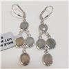 Image 1 : Silver Chalcedony(7.65ct) Earrings (~Size 0) (~length 0 inches) (~weight 7.15g), Suggested Retail Va