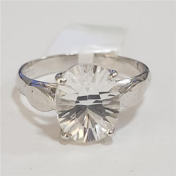 Silver Amethyst Ring (~Size 7)(Ring is resizable for $40) (~length 0 inches), Suggested Retail Value