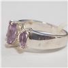 Image 3 : Silver Amethyst Ring (~Size 7)(Ring is resizable for $40) (~length 0 inches) (~weight 5.05g), Sugges