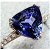 Image 3 : 10K White Gold 1.56G Tanzanite 1.75Ct & Diamond 0.06Ct Ring (~Size 7), Made in Canada, Appraised Ret