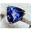 Image 4 : 10K White Gold 1.56G Tanzanite 1.75Ct & Diamond 0.06Ct Ring (~Size 7), Made in Canada, Appraised Ret