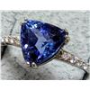 Image 5 : 10K White Gold 1.56G Tanzanite 1.75Ct & Diamond 0.06Ct Ring (~Size 7), Made in Canada, Appraised Ret