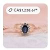 Image 2 : 10K Yellow Gold 1.86G Sapphire 0.4 & Diamond 0.12Ct Ring (~Size 7), Made in Canada, Appraised Retail