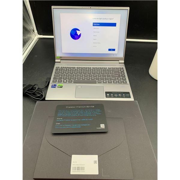 Predator Triton 14 Gaming Laptop Computer . In Box, Powers Up working, Please view to inspect and ve