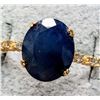 Image 5 : 10K Yellow Gold 1.89G Blue Sapphire 3.5Ct & Diamond 0.05Ct Ring (~Size 7),  Made in Canada, Appraise