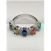 Image 2 : Vintage Style Multi Gemstone Family Ring NEW SIze 7