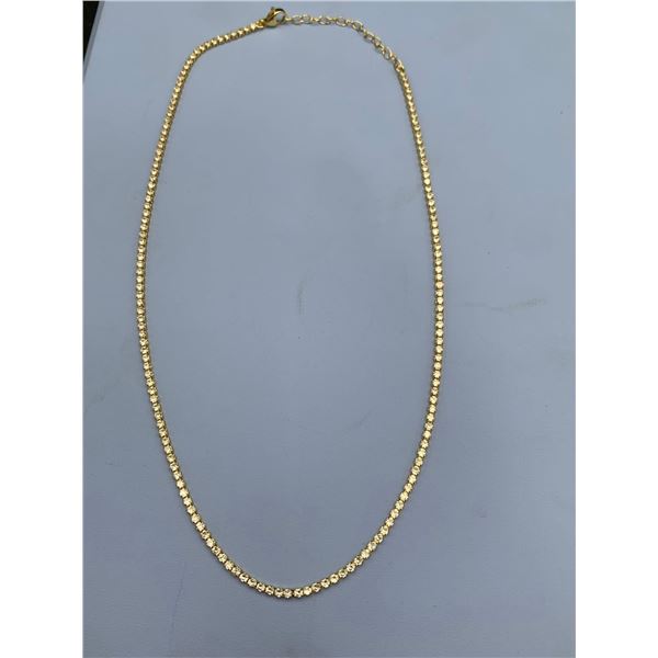 Ladie 14K GP multi stone 3.50 CTW necklace NEW