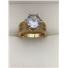 Image 1 : Tiffany Styled 1.1 Carat Brilliant Cut Solitaire Engagement ring Gold Tone NEW size 7