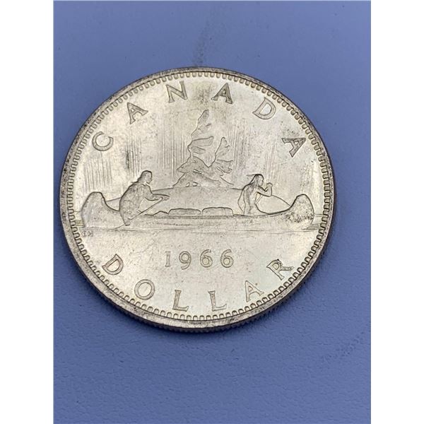 Canada 1966 Vintage Voyageur Silver Dollar Coin
