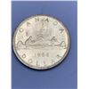 Image 1 : Canada 1966 Vintage Voyageur Silver Dollar Coin