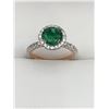 Image 1 : V.Wang Styled 1.0 Carat Round Cut Emerald Style Solitaire Rose Ring NEW SIze 7